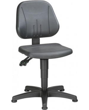 Arbeitsdrehstuhl Unitec Bodengleiter Integralschaum schwarz 440-620mm BIMOS