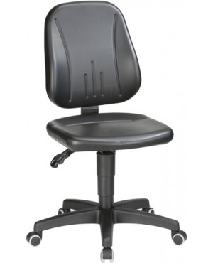 Arbeitsdrehstuhl Unitec Rollen Kunstlederpolster schwarz 440-620mm BIMOS