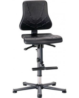 Arbeitsdrehstuhl Solitec BD-Gleiter+Aufstiegshilfe Kunstleder schwarz 600-875mm
