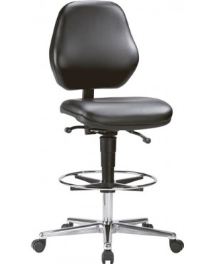 Arbeitsdrehstuhl Sintec 160 Gleiter+Rl.Integralschaum schwarz 450-600/490-640mm