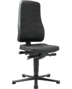 Arbeitsdrehstuhl Highline Bodengleiter Integralschaum schwarz 450-600mm BIMOS
