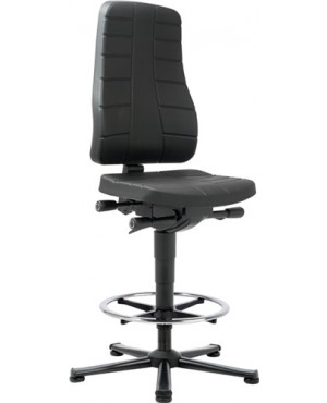 Arbeitsdrehstuhl Basic Kontaktrückenlehne Kunstlederpolster schwarz 650-910mm