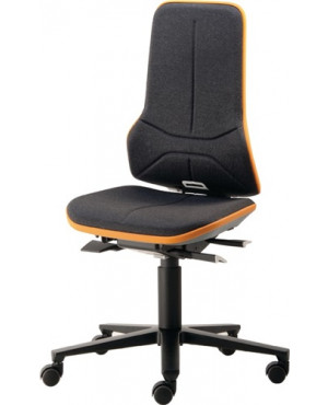 Arbeitsdrehstuhl Neon Rollen o.Polsterelement orange 450-620mm Permanentkontakt