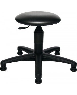 Drehhocker m.Bodengleitern Kunstlederpolster schwarz Sitz-H.390-520mm TOPSTAR