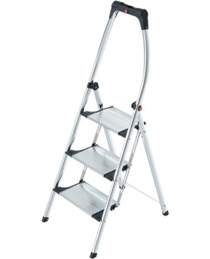 Klapptritt Stufen 3 Plattform-H.730mm Alu.m.Anti-Rutsch-Riffelung HAILO