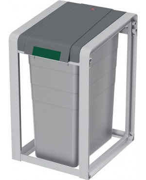 Wertstoffsammler 35l H570xB350xT415mm telegrau staubgrau Basiseinheit HAILO