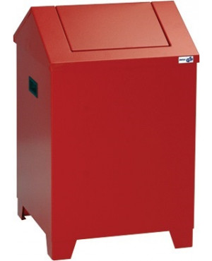 Putzwollkasten H680xB400xT400mm Geh.feuerrot/Klappe feuerrot Stahlbl.STUMPF