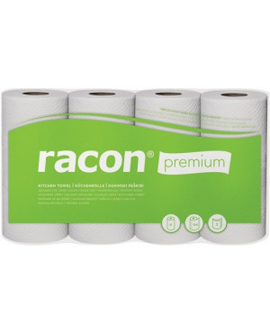 Küchenrolle racon Premium K-2 B220xL250ca.mm 2-lagig,perforiert weiß 4RL/PAK