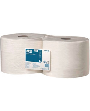 Putztuch TORK 129237 L340xB235ca.mm 2-lagig,perforiert,geprägt weiß 2 RL/VE Tork