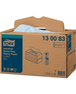 Putztuch TORK 130083 L324xB385ca.mm 3-lagig,geprägt blau Krt.TORK