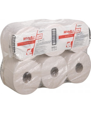 Putztuch Wypall L10 7276 L300ca.mxB195ca.mm 1-lagig weiß KT=6 Rollen