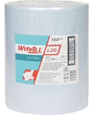 Wischtuch Wypall L20 7301 L385xB325ca.mm 2-lagig blau 1 Rl.x 500 Tü.