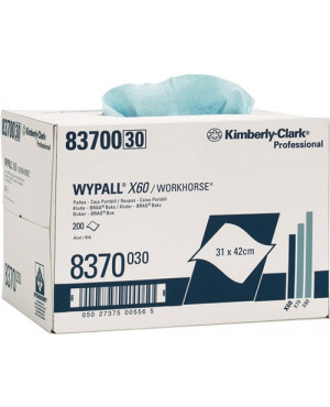Wischtuch Wypall X60 8370 L426xB317ca.mm 1-lagig blau 1 Box x 200 Tü.