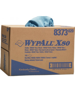 Wischtuch Wypall X80 8373 L427xB318ca.mm 1-lagig stahlblau 1 Box x 160 Tü.