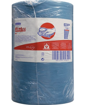 Wischtuch Wypall X80 8374 L380xB420ca.mm 1-lagig stahlblau 1 Rl.x 475 Tü.