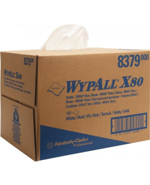 Wischtuch Wypall X80 8379 L427xB318ca.mm 1-lagig weiß 1 Box x 160 Tü.