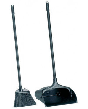 Standmüllschaufel Stiel m.Schaufel u.Besen schwarz RUBBERMAID