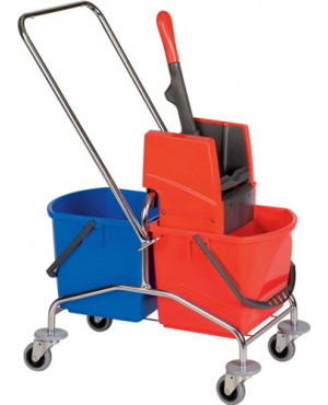Reinigungswagen Eimer 2 x 17l u.Presse STA VERMOP