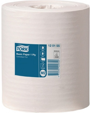 Handtuchrollen TORK Stand.Tü.,1-lag.,unperfor. weiß L300ca.mxB200ca.mm 6RL./VE