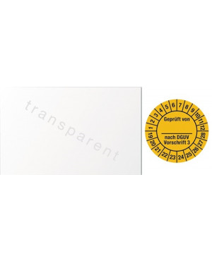 Mehrjahresprüfplakette B25xL60 Geprüft n.DGUV3 19-28 Folie Btl.a 100 St.