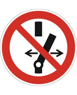 Verbotszeichen ASR A1.3/DIN EN ISO 7010 Schalten verboten Ku.