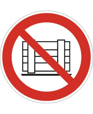 Verbotszeichen ASR A1.3/DIN EN ISO 7010 Abstellen od. Lagern verboten Folie