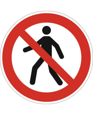 Verbotszeichen ASR A1.3/DIN EN ISO 7010 Fußgänger verboten Ku.