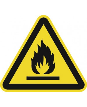 Warnzeichen ASR A1.3/DIN EN ISO 7010 200mm Warnung feuergefährliche Stoffe Ku.