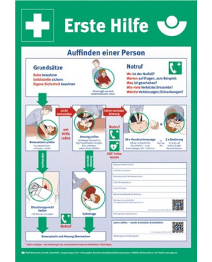 Erste-Hilfe-Plan n.DGUV Information 204-001 L410xB590mm Ku.
