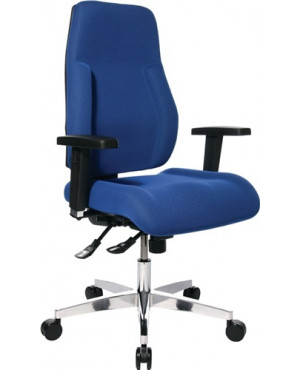Bürodrehstuhl m.Punktsynchrontechnik blau 430-510mm o.Lehnen Trgf.110kg TOPSTAR