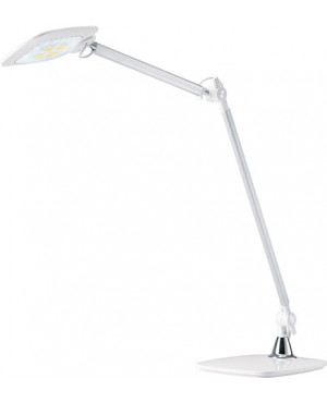 Schreibtischlampe Alu.weiß m.Standfuß m.LED