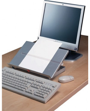 Konzepthalter B350xT247xH60mm MET silber verstellb.Sichtabstand