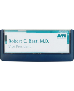Tür-/Infoschild B149xH52,5mm Sichtfenster Plexiglas Rücken ABS blau DURABLE