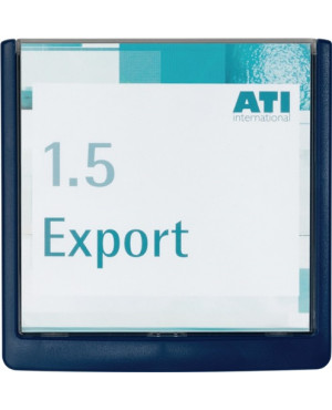 Tür-/Infoschild B149xH148,5mm Sichtfenster Plexiglas Rücken ABS blau DURABLE