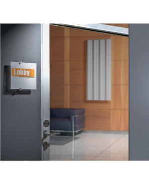Tür-/Infoschild B148xH105mm Sichtfenster Acryl Rücken Acryl DURABLE