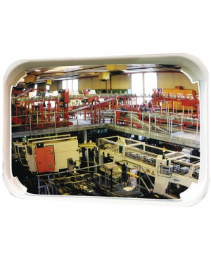 Mehrzweckspiegel H600xB800mm Kunststoff,weiß f.2 Richtungen 20m SPL