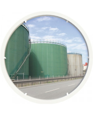 Verkehrsspiegel D.600mm Kunststoff,weiß 15m