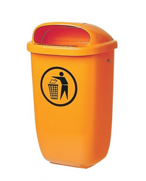 Abfallbehälter H650xB395xT250mm 50l orange SULO