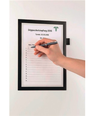 Magnetrahmen DIN A4 schwarz selbstklebend,Front offen 1St./Btl.DURABLE