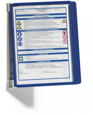 Wandhalter 5 Sichttafeln dunkelblau m.Profilrahmen DURABLE