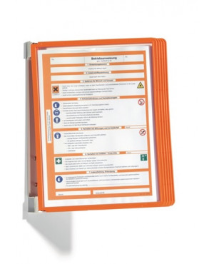 Wandhalter 5 Sichttafeln orange m.Profilrahmen DURABLE