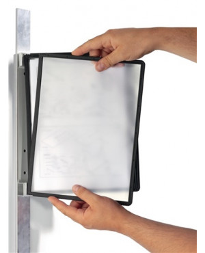 Wandhalter 5 Sichttafeln schwarz m.Profilrahmen DURABLE