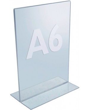 Tischaufsteller DIN A6 Acryl transp.freistehend