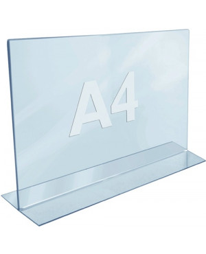Tischaufsteller DIN A4 quer Acryl transp.freistehend