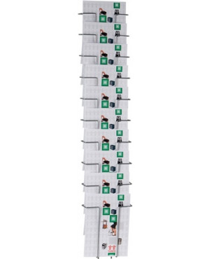 Prospekthalter H1160xB230xT75mm Anz.Fächer 10 Draht