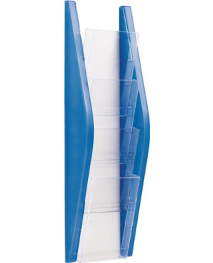Prospekthalter H540xB169xT80mm 1/3 DIN A4 hoch blau