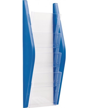 Prospekthalter H540xB240xT80mm DIN A5 hoch blau