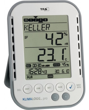 Thermo-Hygrometer Messber.0 b.50GradC/Luft 1-99% H137xB98xT26mm Ku.