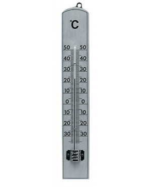 Zimmerthermometer Messber.-30 b.50GradC H206xB35xT15mm Buche