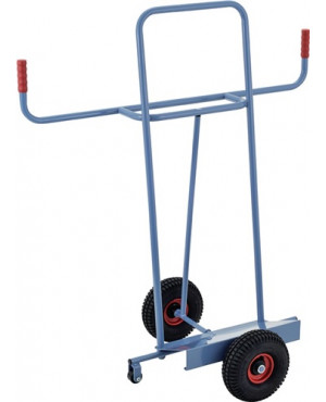Plattenkarre Trgf.350kg H.1440mm Aufl.-L500xB200mm Bereif.Luft taubenblau PROMAT